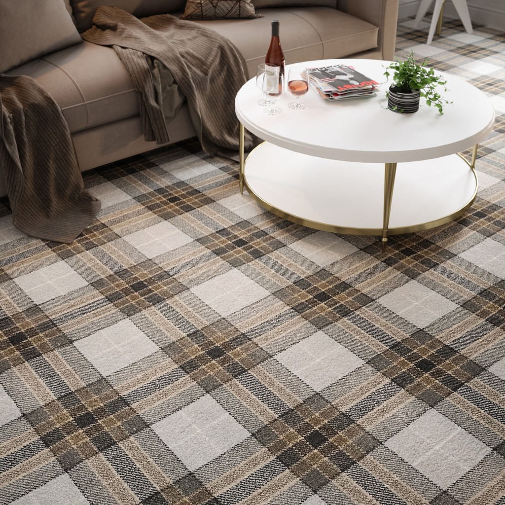 Geometric Plaid Area Rug Coffee Table Carpet Floor Mat Anti - Temu