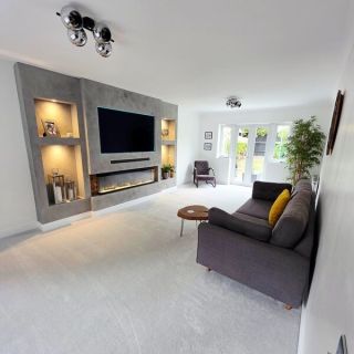 kosset holmes frosty silver carpet in living room