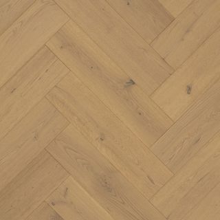 Heartwood Oak Herringbone Creme Brushed and Matt Lacquered