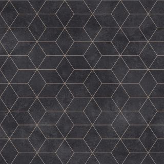 Hexagon Vinyl Flooring Tapi, White And Gold Vinyl Flooring
