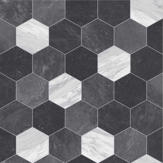 Encanto Honeycomb Classic Marble Vinyl, Hexagon Vinyl Flooring