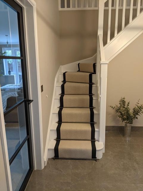 Wool Herringbone - Longleat Cream Stairs