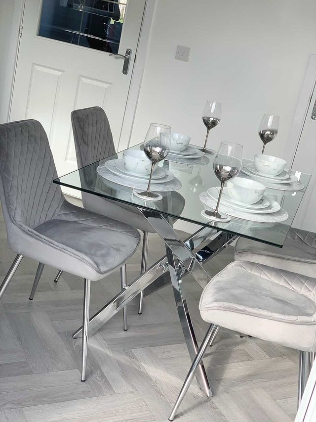 Eros - Dursley  Grey Dining Room