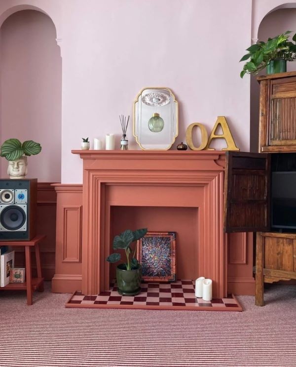 Lerwick - Red Cream Stripe Multicoloured Living Room