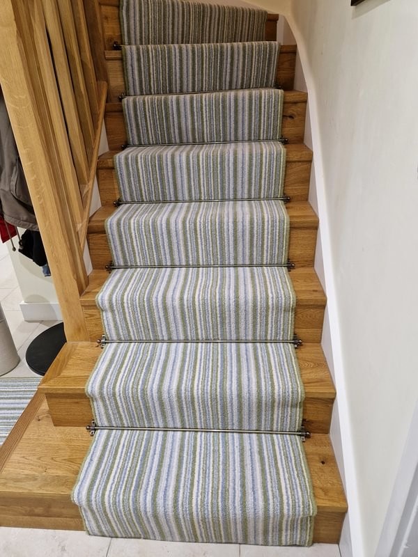 Durham Twist Stripes - Cha Cha Cha Blue Stairs